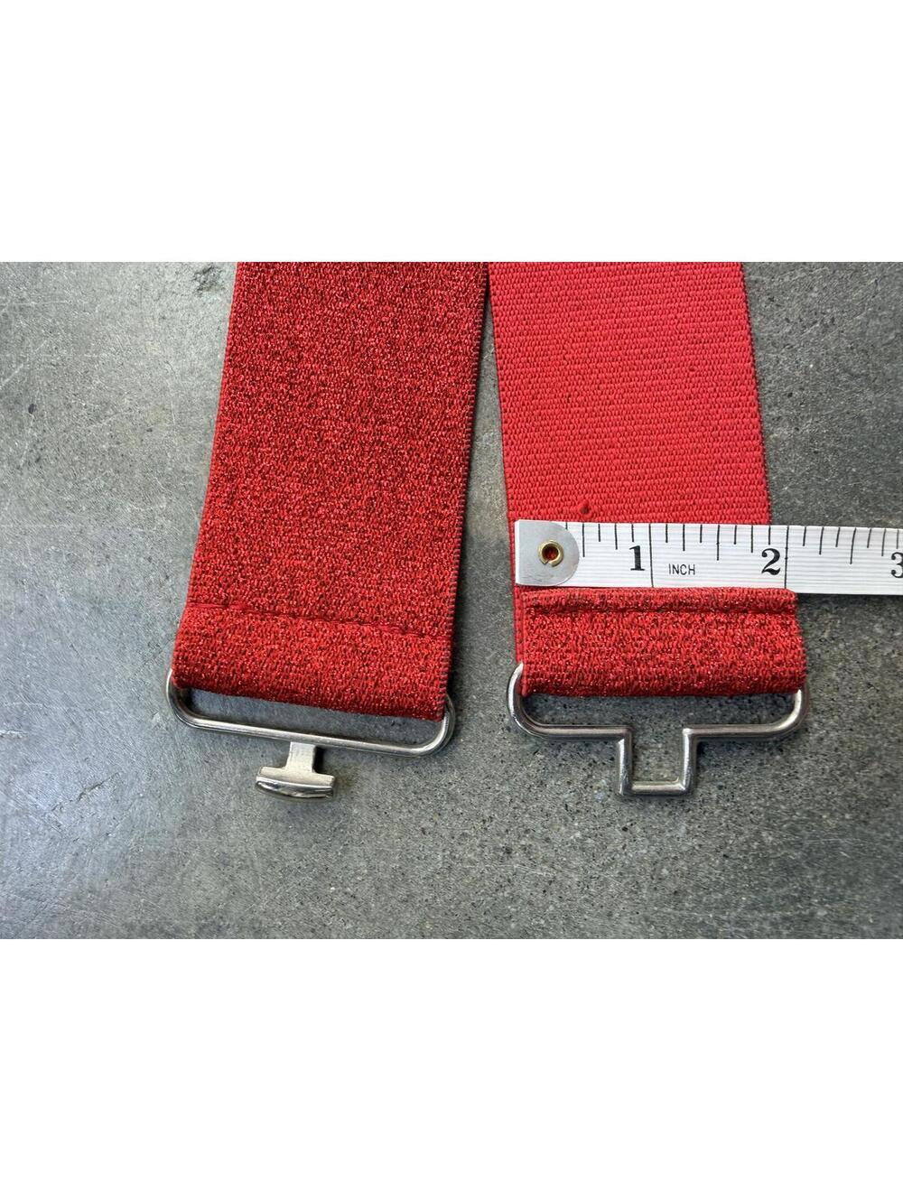 Vintage Red Stretch Belt Wide 80s Statement Belt - Picture 4 of 8